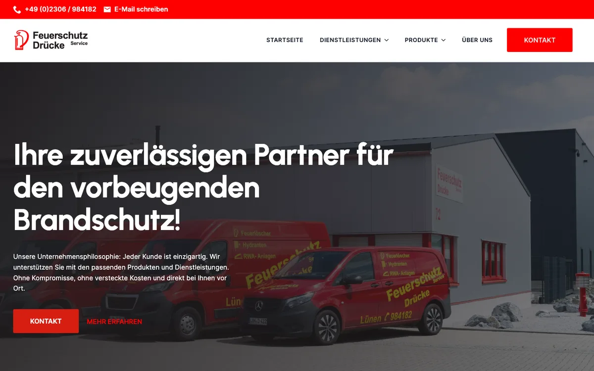 Feuerschutz Drücke